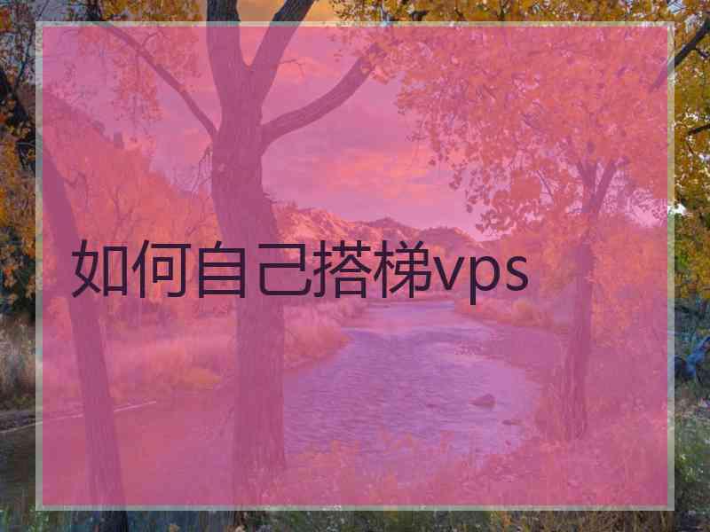 如何自己搭梯vps