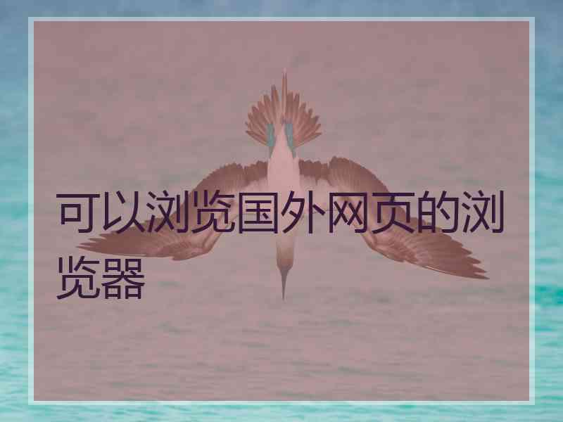 可以浏览国外网页的浏览器