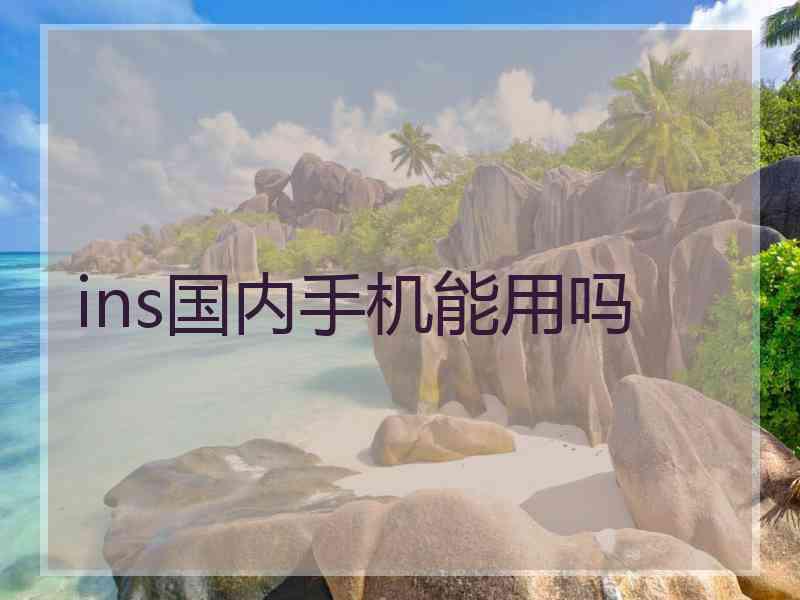 ins国内手机能用吗